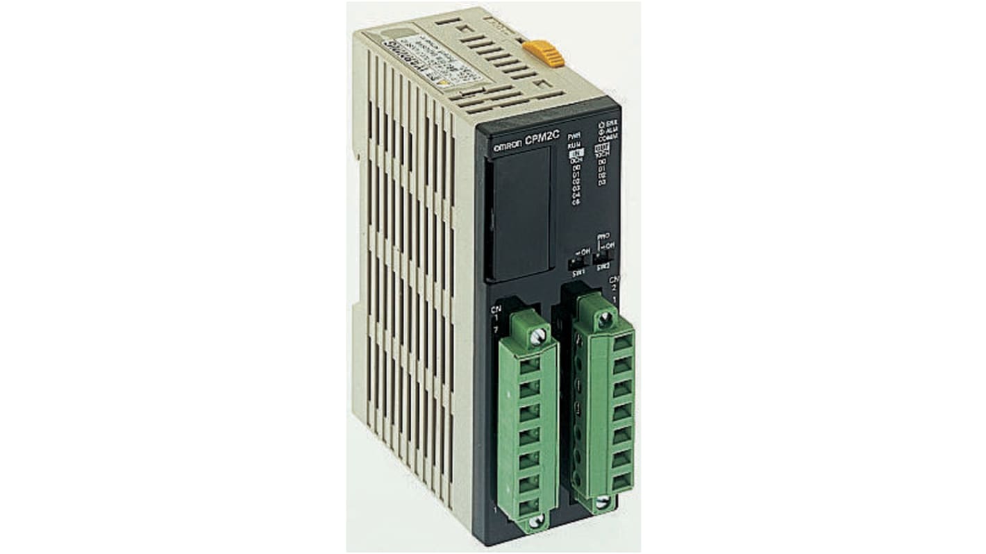 CPU PLC Omron Serie CPM2C, ingressi: 12 (c.c.), uscite: 8 (Transistor), 20 I/O, 20,4 → 26,4 V c.c.