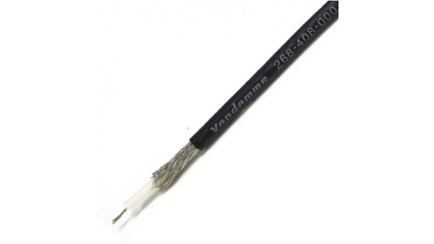 Van Damme Mini Standard 75 Series Coaxial Cable, 100m, RG179 Coaxial, Unterminated