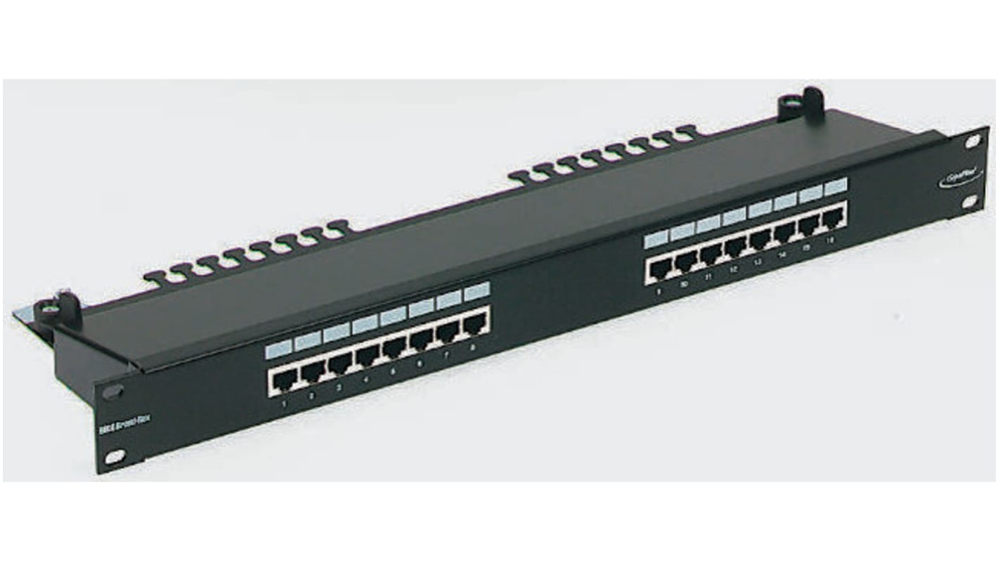 Brand-Rex GigaPlus Series Cat5e 24 Port RJ45 RJ Patch Panel FTP 1U Black