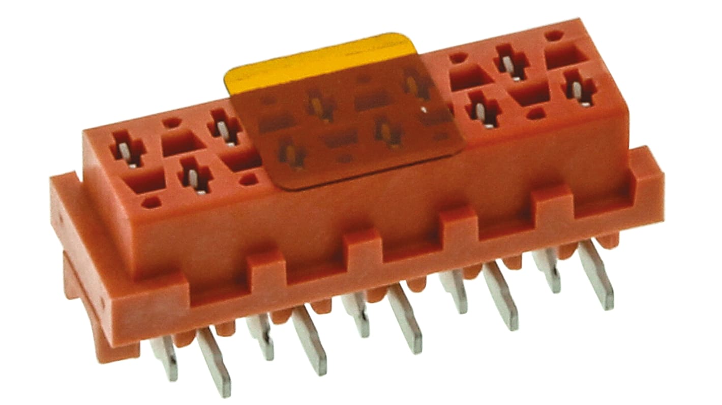 TE Connectivity Micro-MaTch Series Straight Surface Mount PCB Socket, 10-Contact, 2-Row, 1.27mm Pitch, Solder