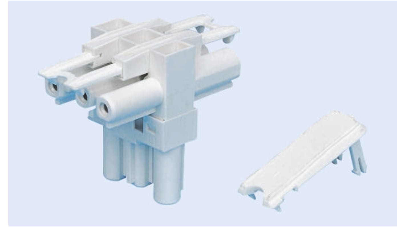 Wieland GST18i Series Distribution Block, 3-Pole, Male to Female, 3-Way, 16A, IP40