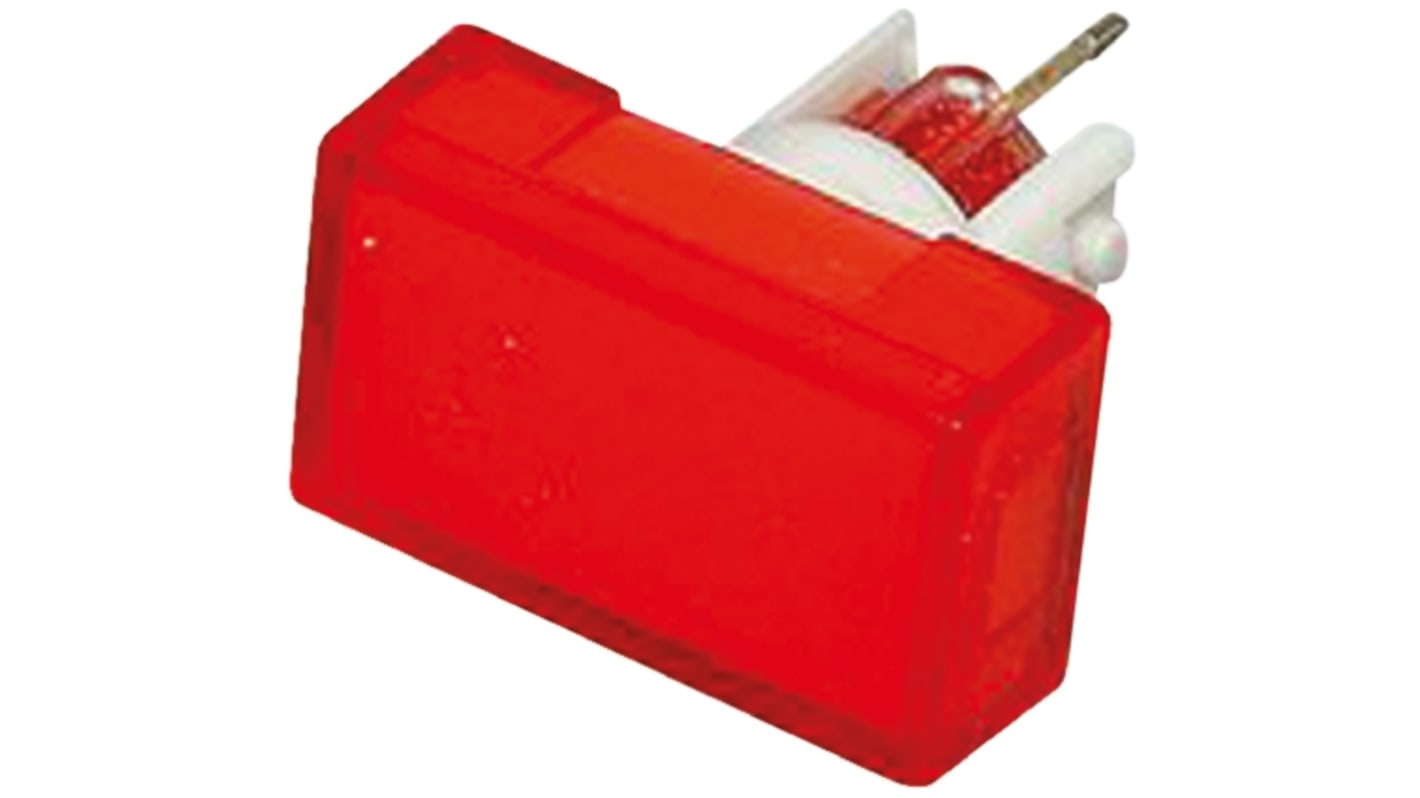 Rød Rektangulær Linse til trykknap, til brug med A3D serien
