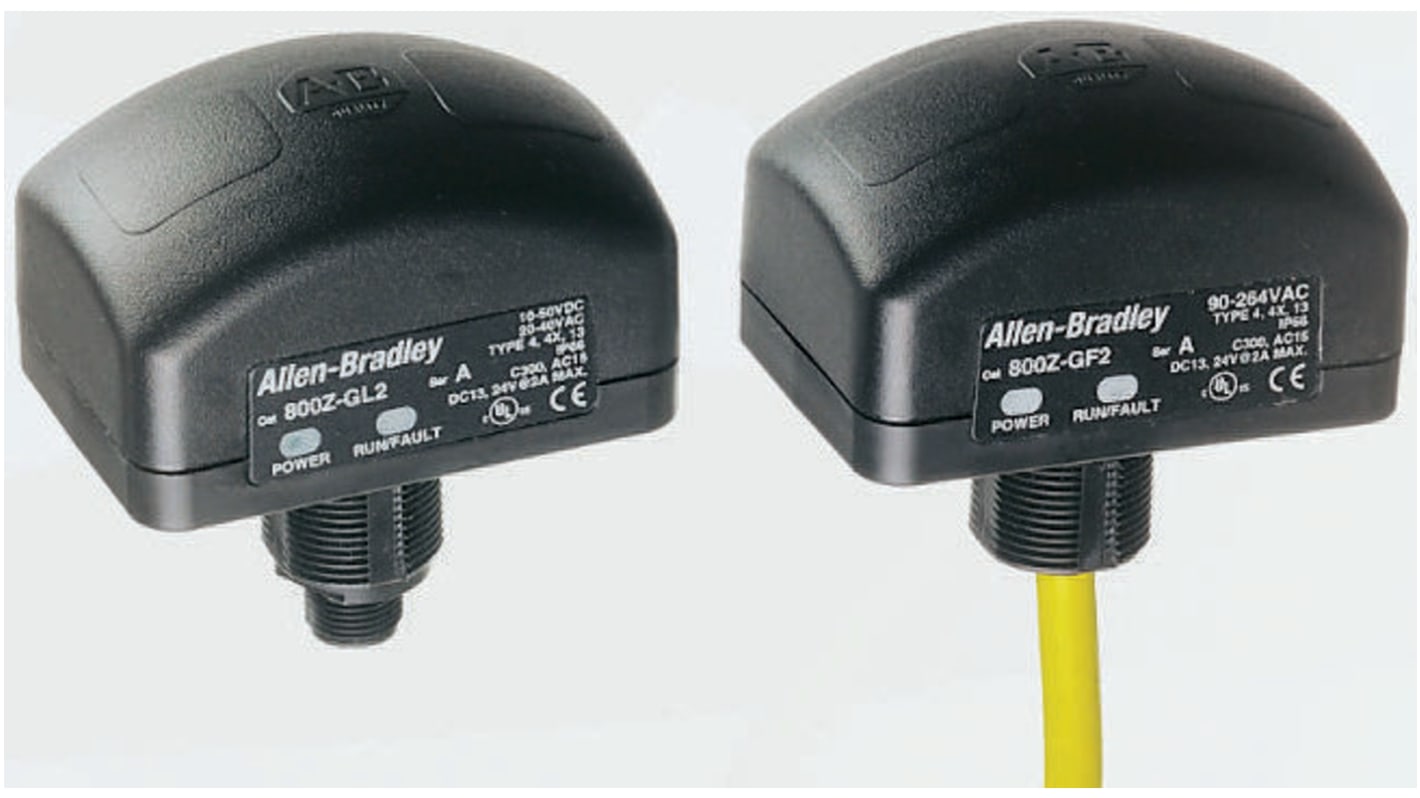 Allen Bradley 1 Button, Black, Yellow, 800Z Series