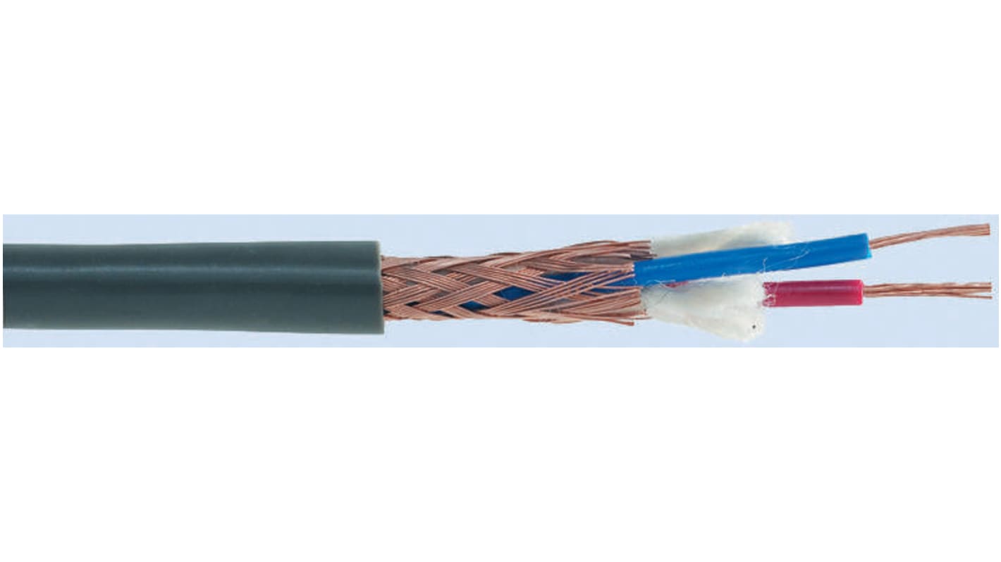 Cable para instrumentos RS PRO de 2 conductores, sección 0,22 mm², Ø ext. 5.15mm, long, 100m