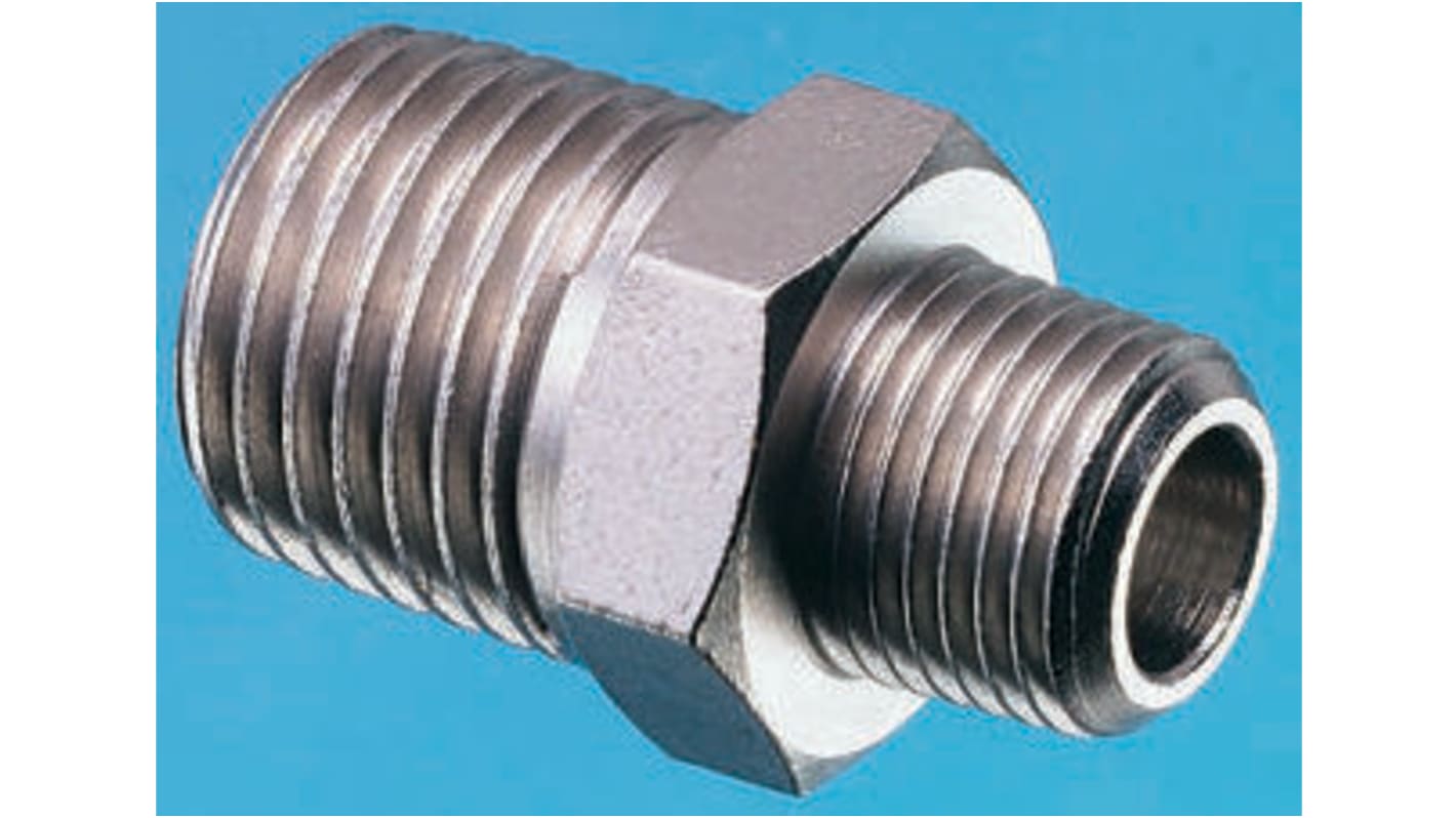 Legris LF3000 Series Straight Threaded Adaptor, R 3/4 Male to R 3/4 Male, Threaded Connection Style