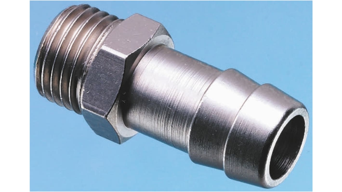 Legris LF3000 Series Straight Threaded Adaptor, G 3/8 Male to Push In 7 mm, Threaded-to-Tube Connection Style