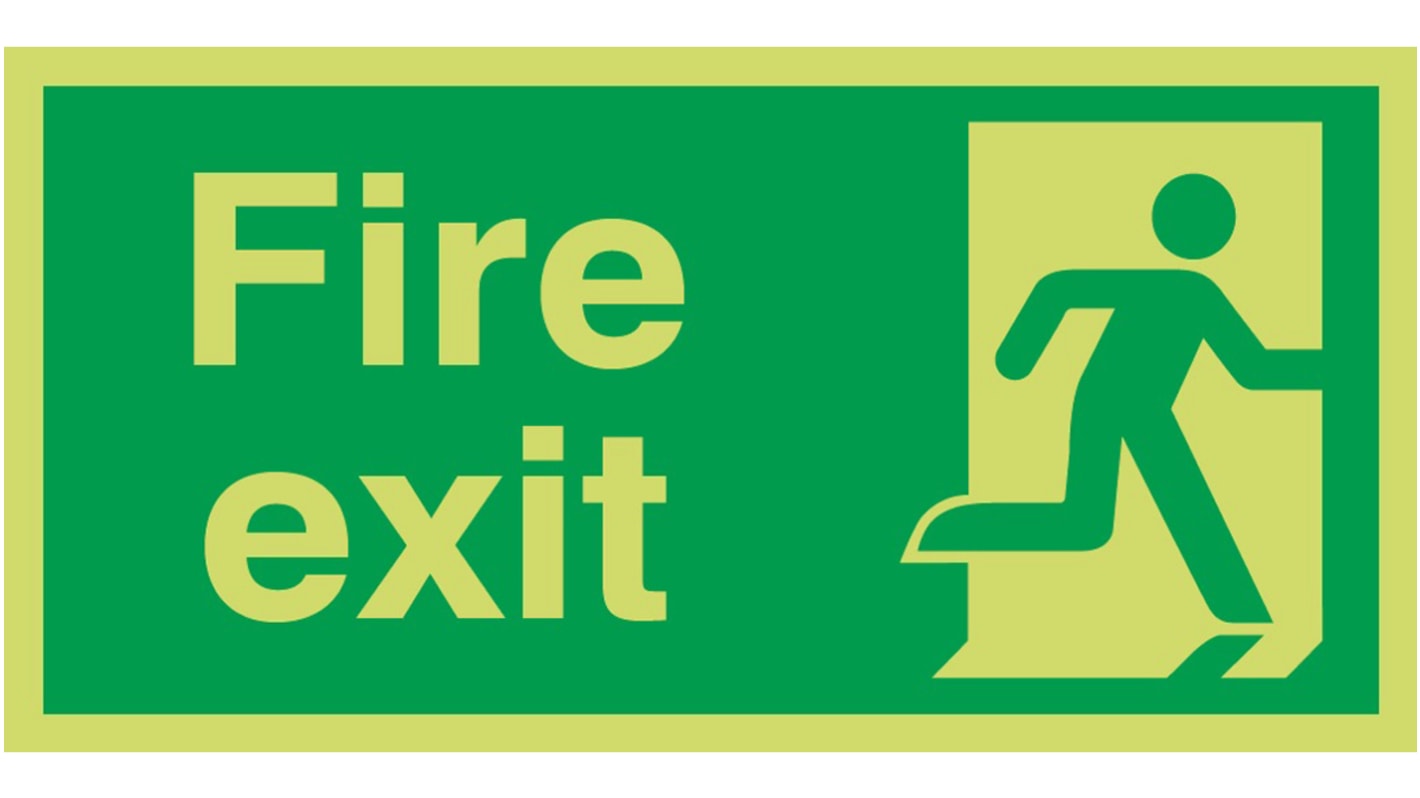 Vinyl FIRE EXIT, Fire Exit, English, Exit Sign