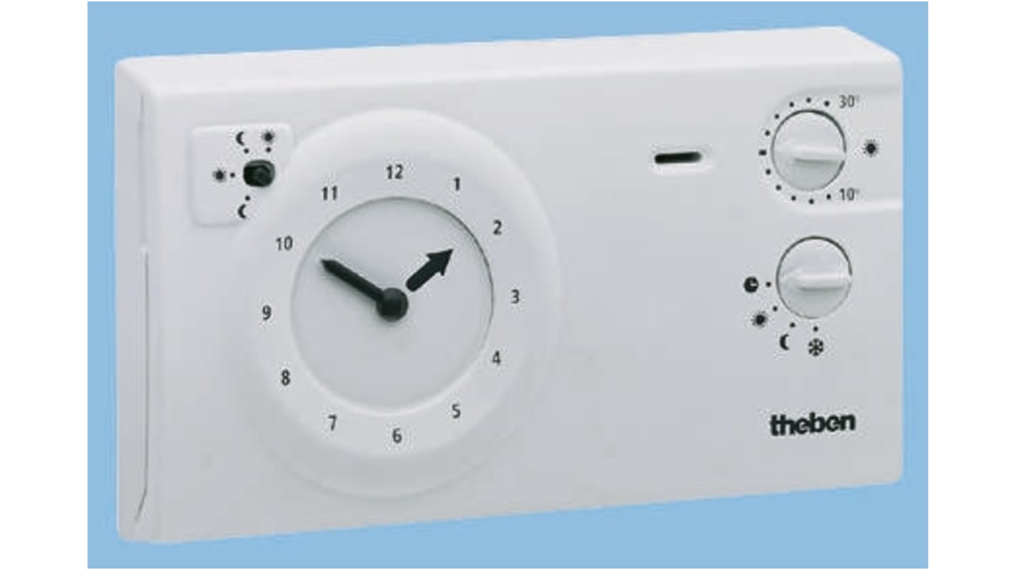 Theben Thermostat, 24 h, 7 Tage Programm 6A / 250 V ac Wechsler mit Party Modus 230 V ac