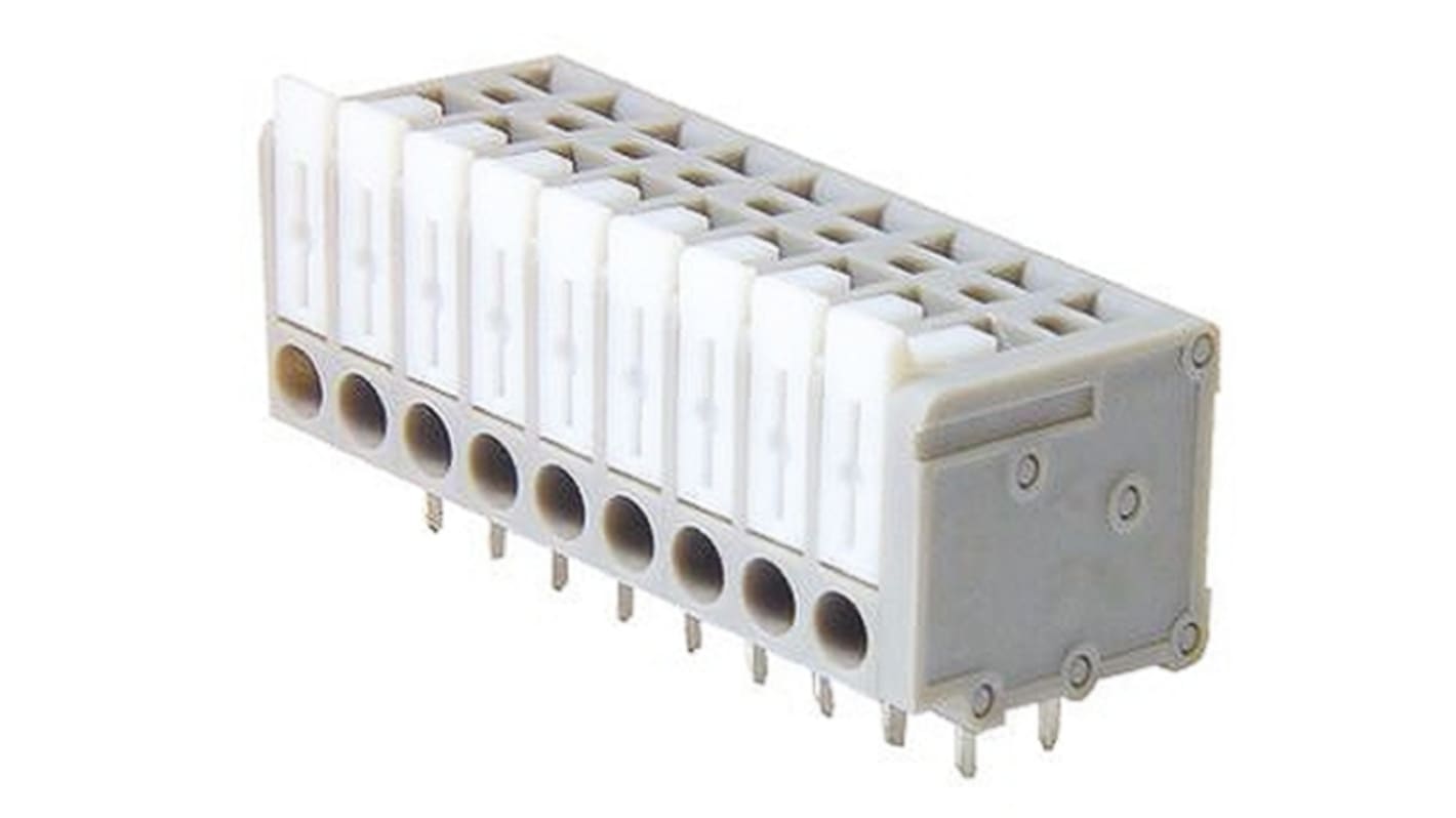 NEUTRAL Non-Fused Terminal Block, 9-Way, 7A, 24 → 20 AWG, 26 → 16 AWG Wire