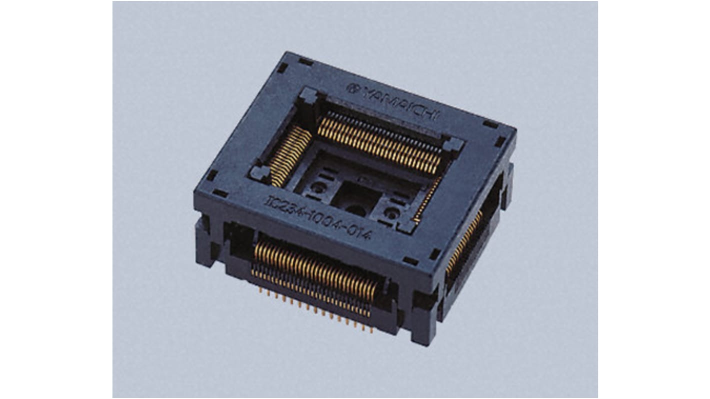 Support de circuit intégré Yamaichi 0.5mm, 100 contacts Femelle QFP Traversant