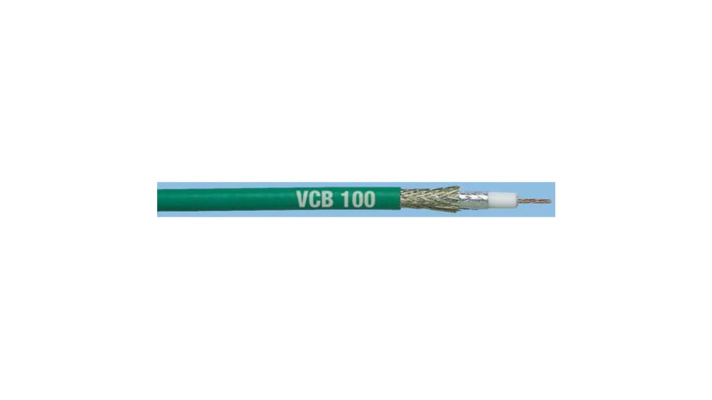 Câble coaxial  Cae Groupe S2CEB, VCB100, 100m, Vert