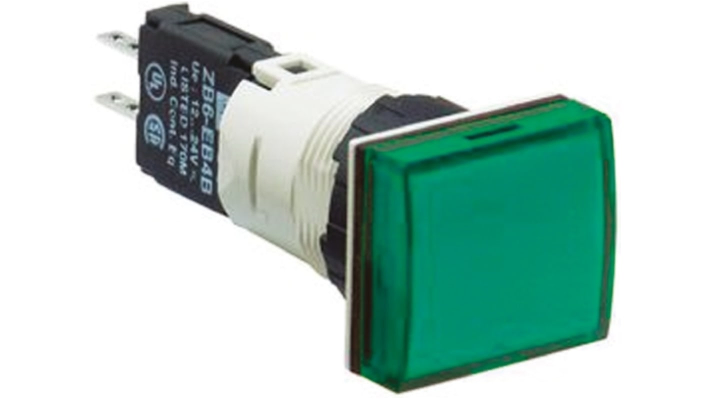 Światło kontrolne – zespół 24V ac/dc Zielony Schneider Electric średnica wycięcia 16mm Montaż panelowy Szybkozłącze