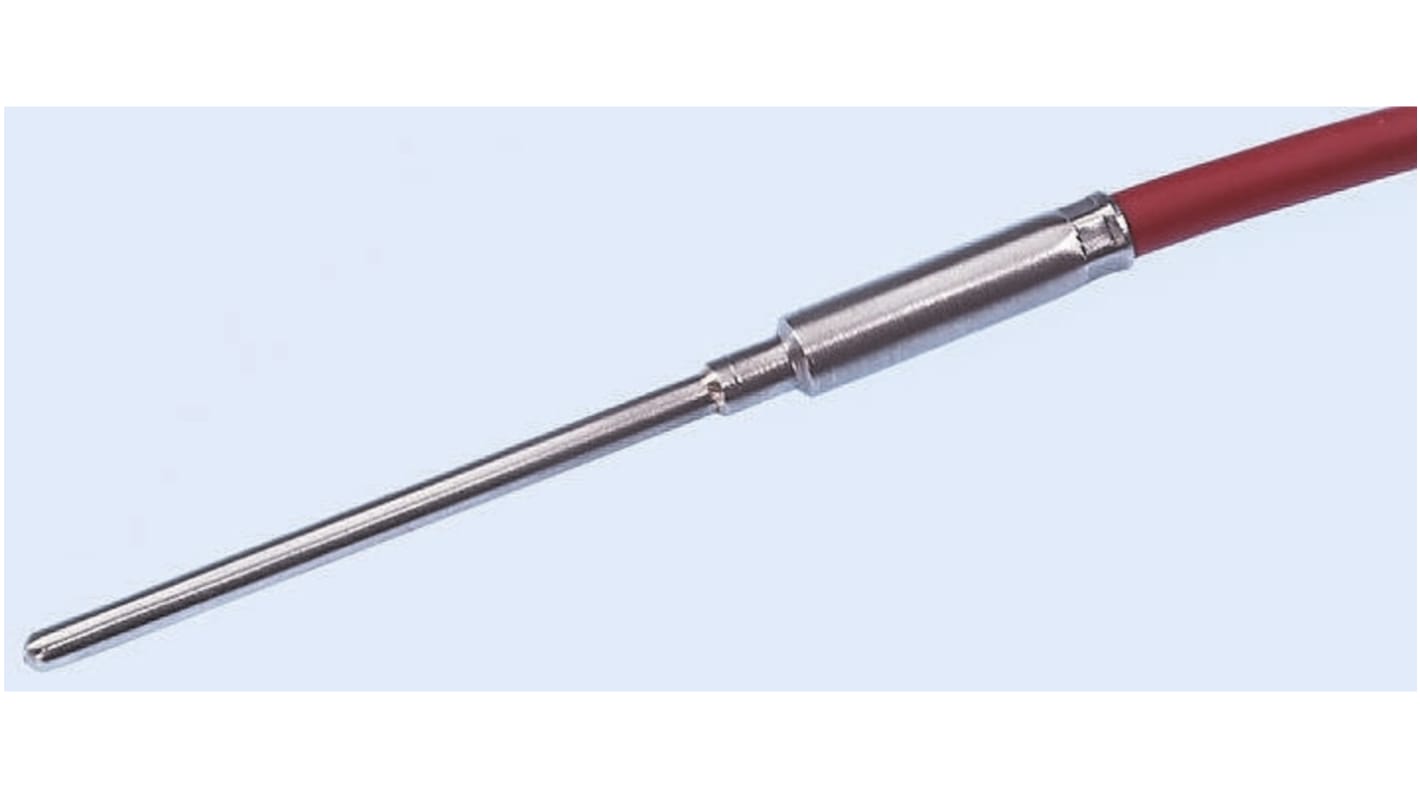 Sensor RTD PT100 Electrotherm, sonda: Ø 3mm, long. 50mm, cable de 2.5m, temp. -50°C → +200°C