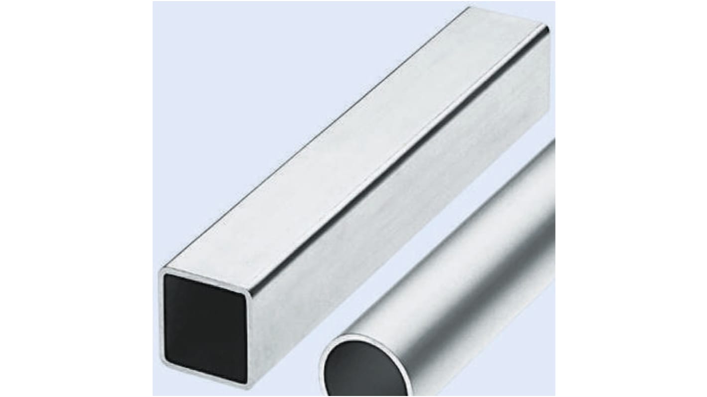 Square Galvanised Steel Metal Tube, 2m L, 30mm W, 30mm H