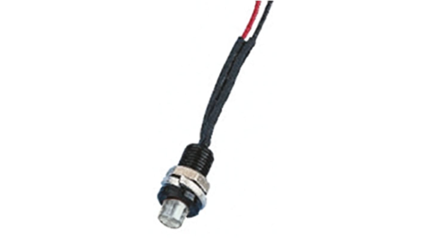 Voyant LED lumineux  Blanc Oxley, dia. 6.4mm, 24V c.a., IP66