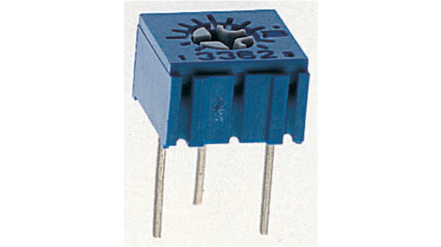 1MΩ, Through Hole Trimmer Potentiometer 0.5W Top Adjust Bourns, 3362