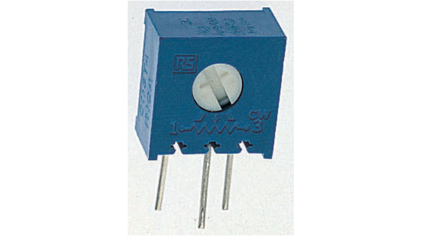 50Ω, Through Hole Trimmer Potentiometer 0.5W Side Adjust Bourns, 3386