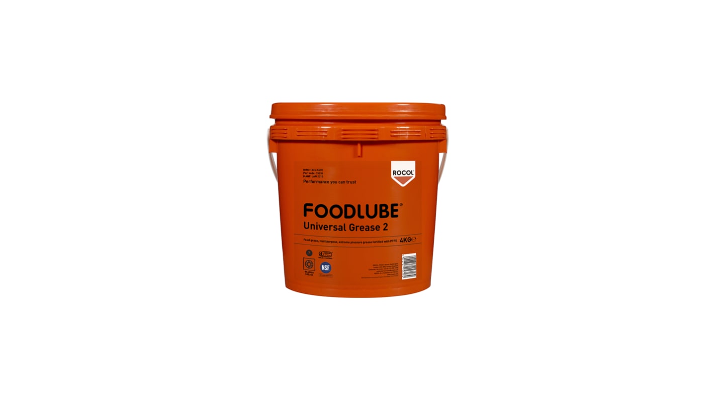 15236 Rocol Lubricant PTFE 4 kg Foodlube® Universal 2,Food Safe RS