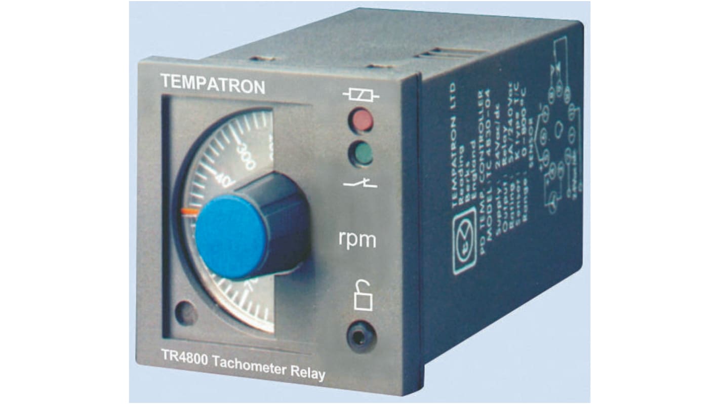 Relé de supervisión de Velocidad Tempatron serie TR4800, SPDT, para carril DIN