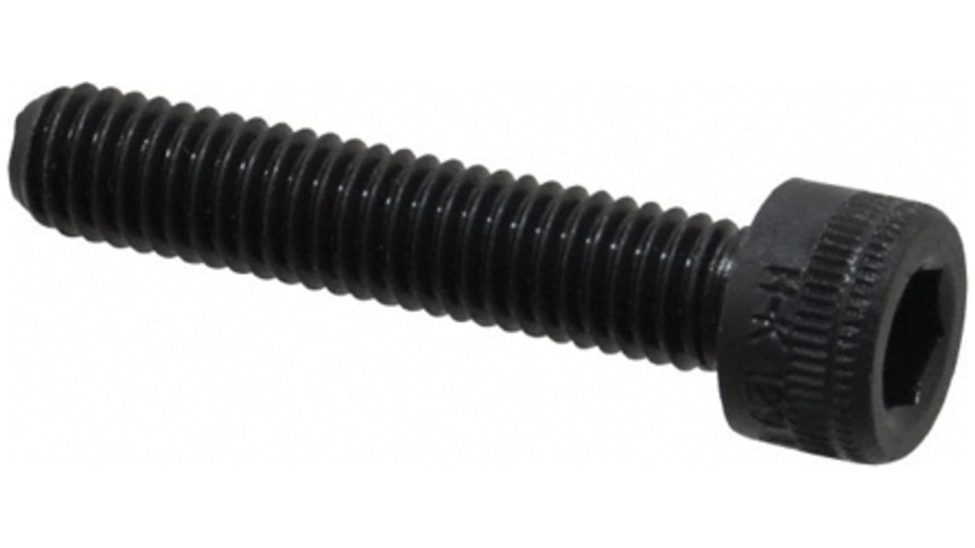 Holo-Krome Black, Self-Colour Steel Hex Socket Cap Screw, DIN 912, M4 x 25mm