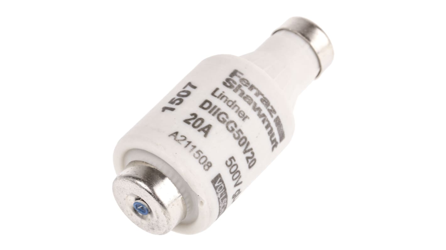 Mersen 20A DII Diazed Fuse, E27 Thread Size, gG, 500V