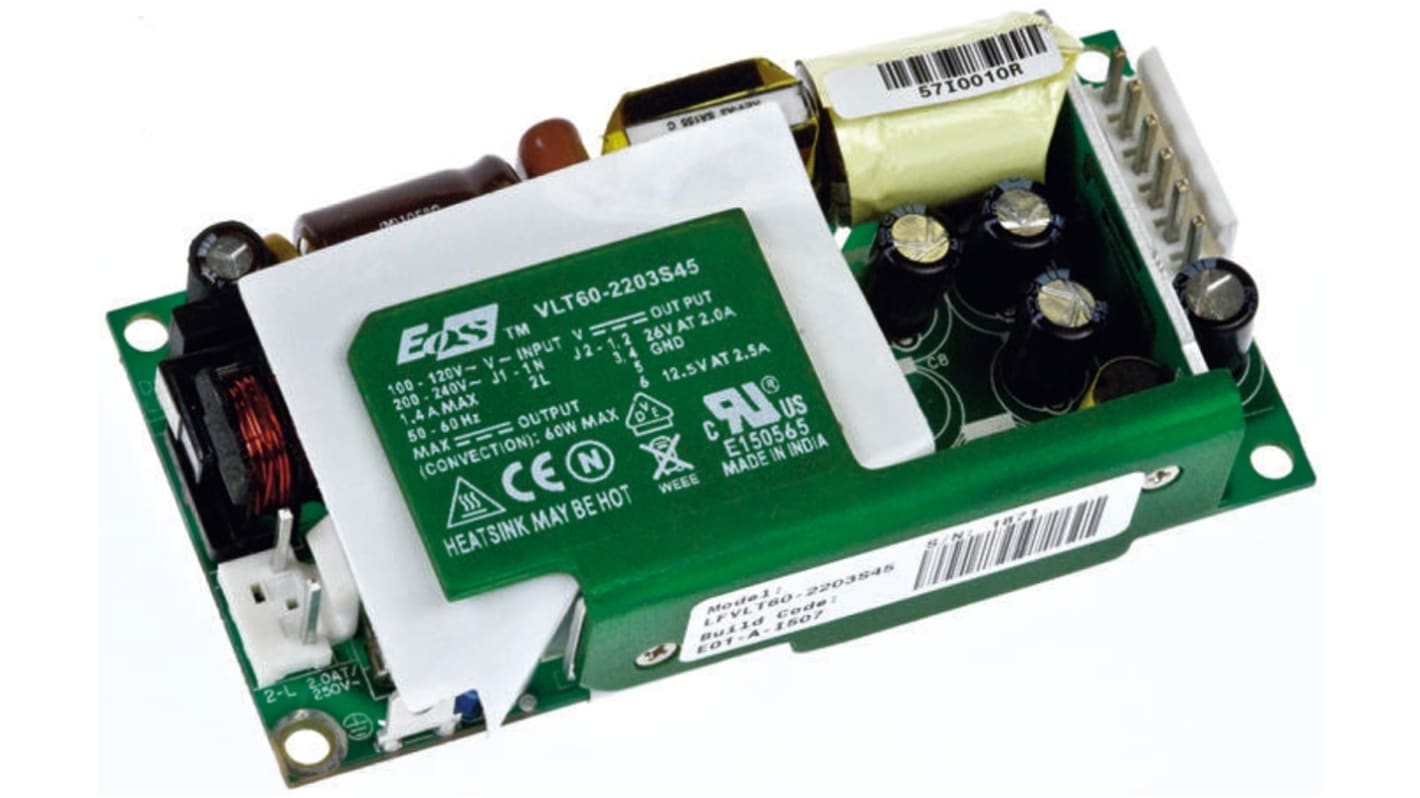 Alimentation à découpage, EOS 60W, 1 sortie à 15V c.c. 4A