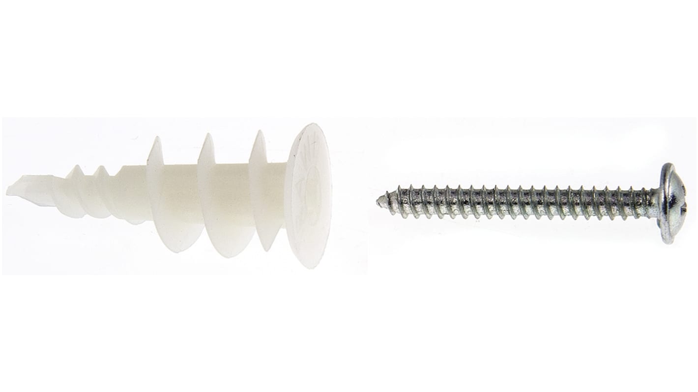 Śruba kotwiąca, materiał: Nylon, stal, Ø 4mm, dł. 35mm, RawlPlug