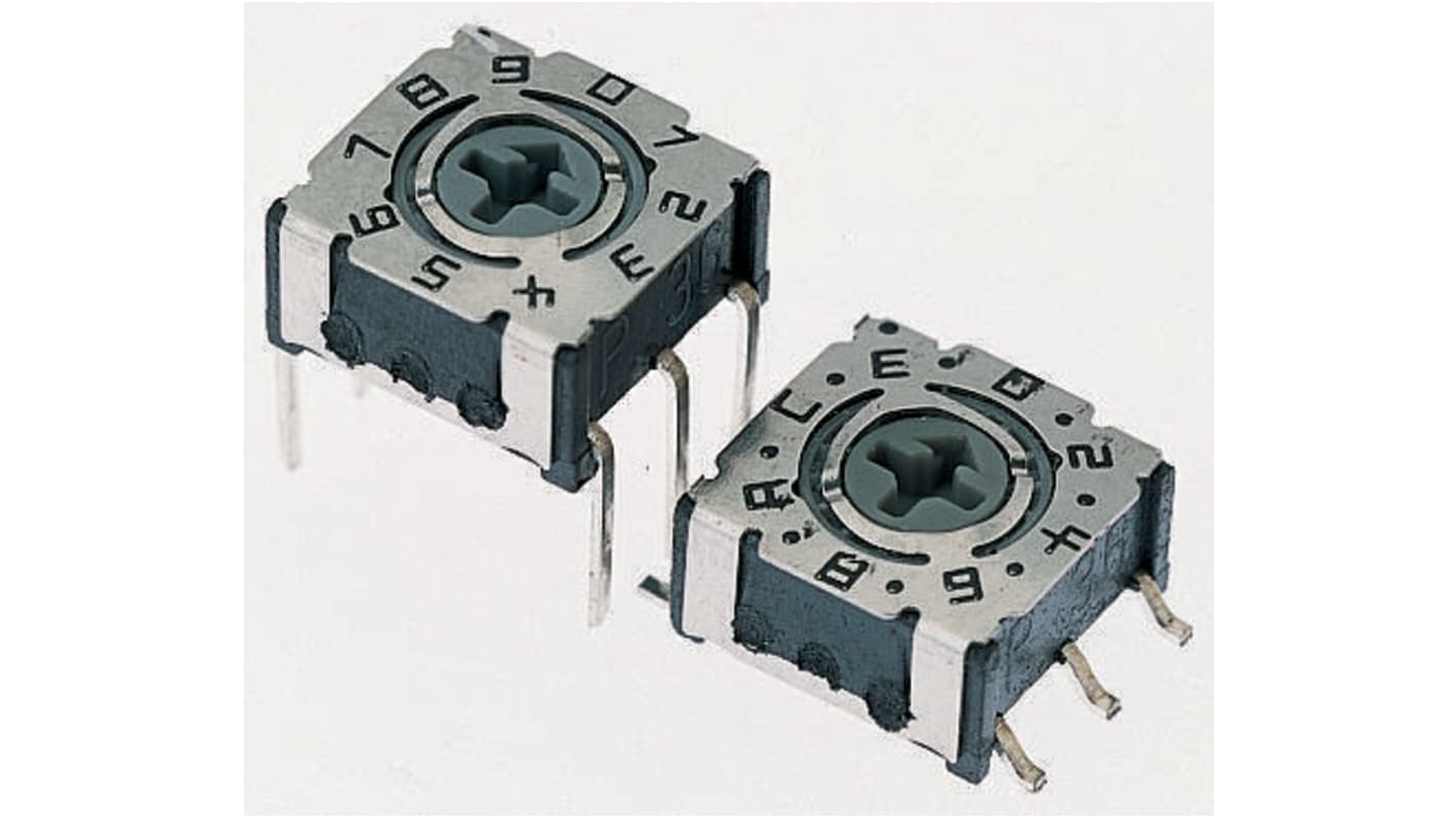 Hartmann 16 Way Surface Mount DIP Switch, Rotary Flush Actuator