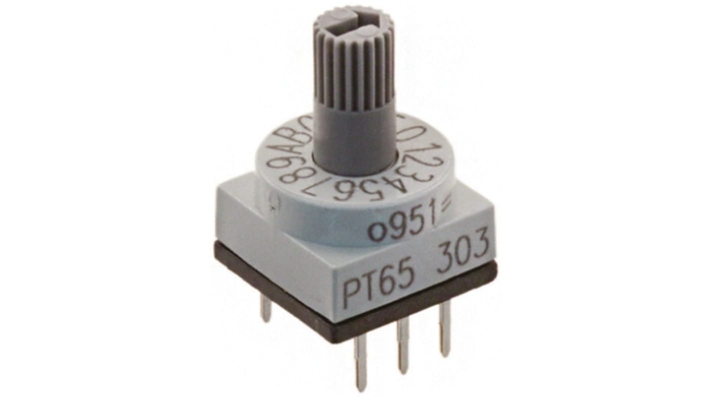 Hartmann 16 Way Through Hole DIP Switch, Rotary Flush Actuator