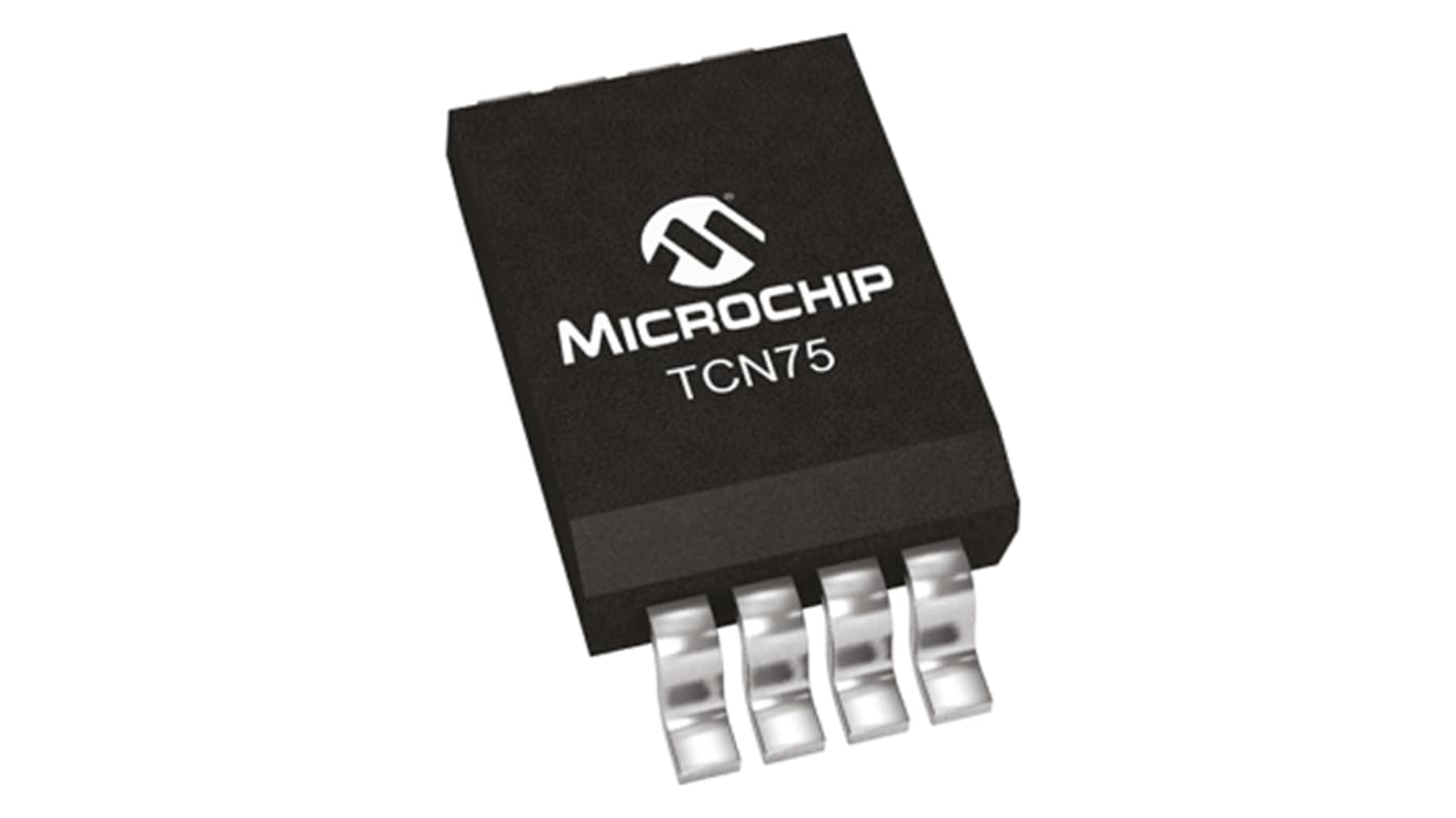 Microchip Temperature Converter, Digital Output, Surface Mount, Serial-I2C, SMBus, ±3°C, 8 Pins