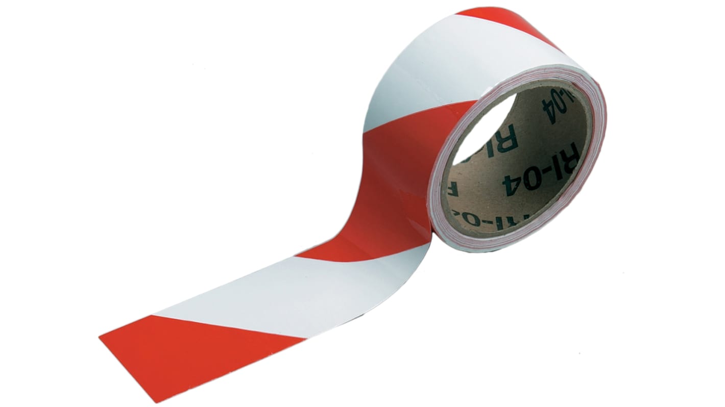 Brady Red/White PVC Lane Marking Tape, 75mm x 33m