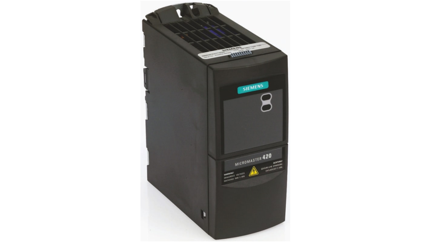 Siemens Inverter Drive, 0.12 kW, 1 Phase, 230 V ac, 1.8 A, MICROMASTER 440 Series