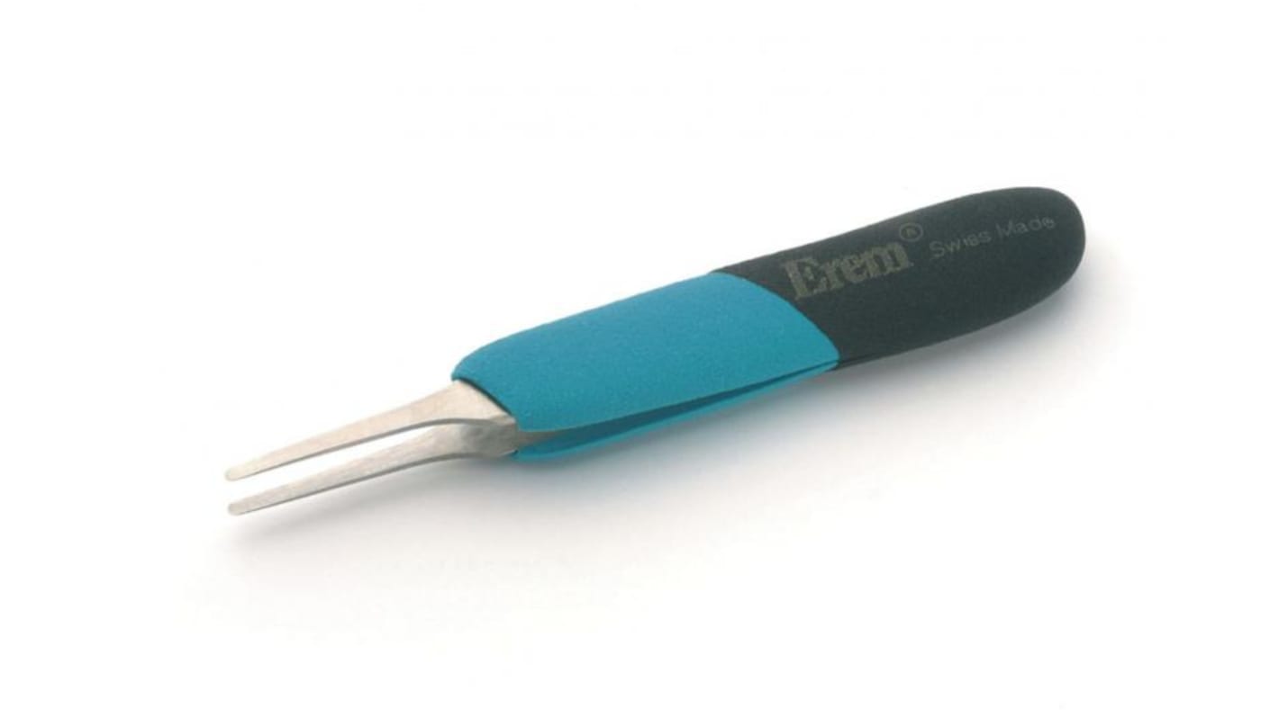 Weller Erem 120 mm, Stainless Steel, Flat; Rounded, ESD Tweezers