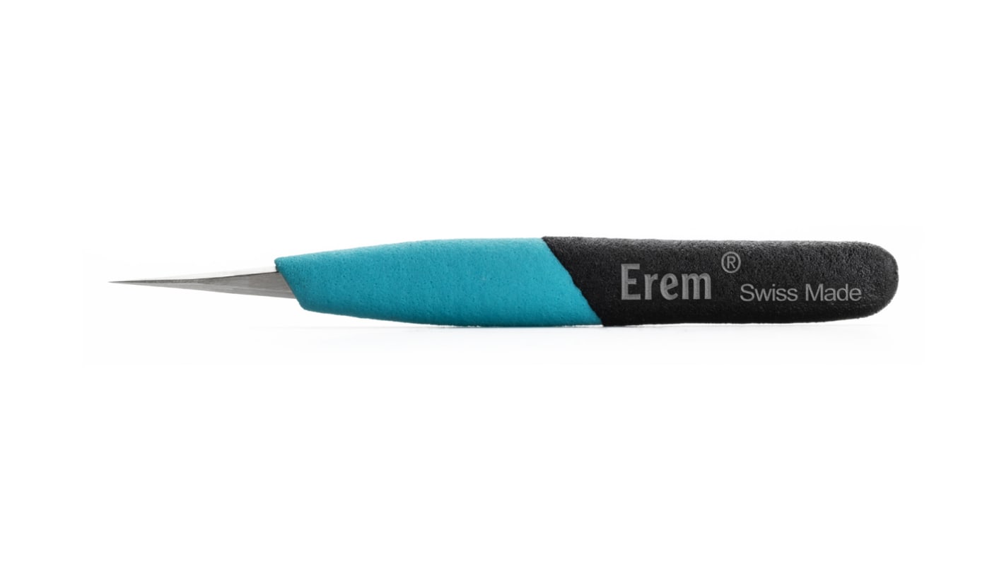 Brucelles Weller Erem ESD pointe Pointue en inox, L. 120 mm