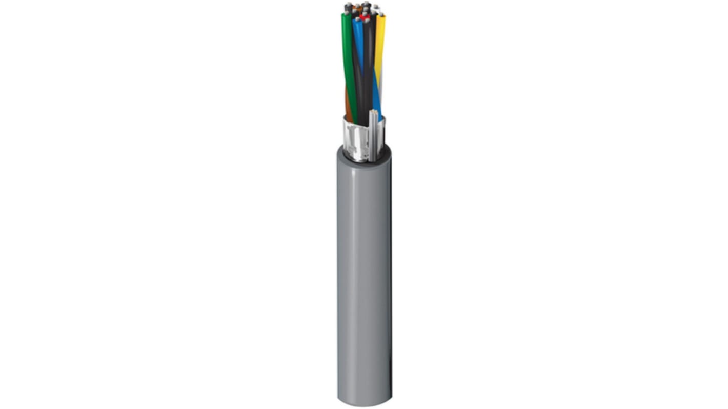 Cable de datos apantallado Belden de 12 conductores, 6 pares, 0,2 mm², 24 AWG, long. 500m, Ø ext. 7.6mm, funda de LSZH