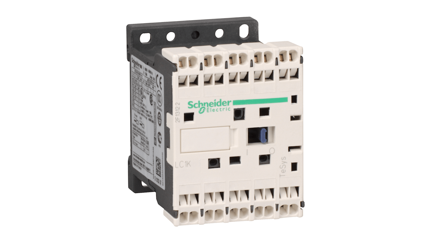 Contattore Schneider Electric, serie LC1K, 3 poli, 3 N/A, 20 A, 2,2 kW, bobina 230 V c.a.