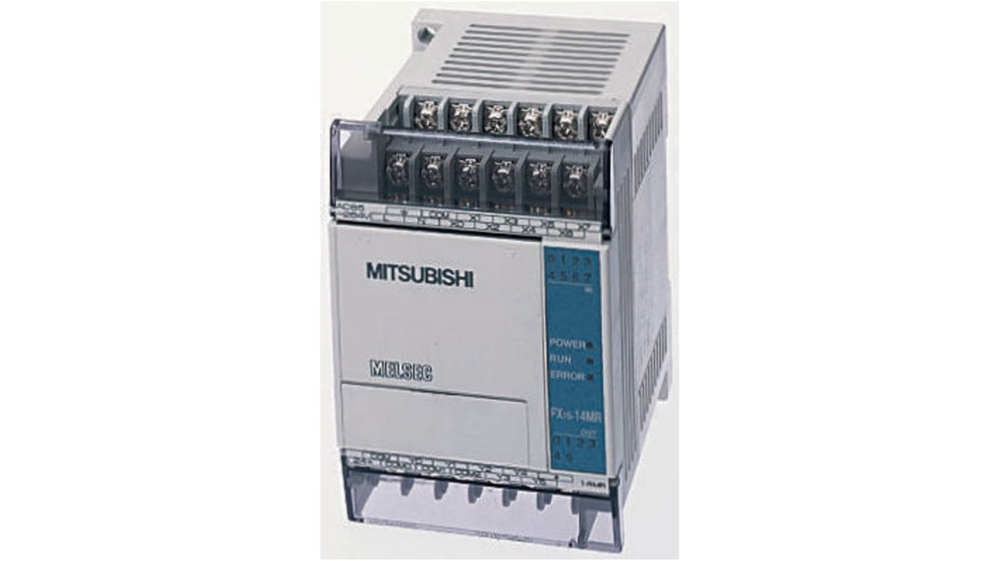 Mitsubishi FX1S Series PLC CPU for Use with FX1S Series, Relay Output, 12 (Digital)-Input, Digital Input