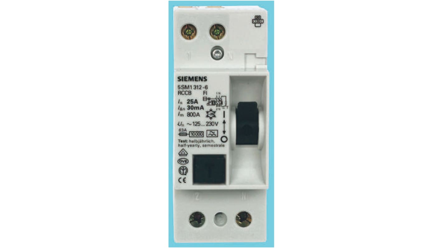 Siemens Stratum 400 Residual Current Circuit Breaker, 63A, 3+N Pole, 30mA, Type A, 400V