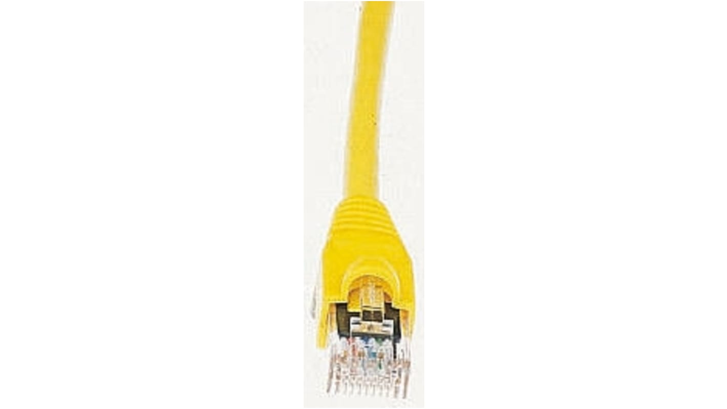 Brand-Rex Cat5e Straight Male RJ45 to Straight Male RJ45 Ethernet Cable, U/UTP, Yellow LSZH Sheath, 3m