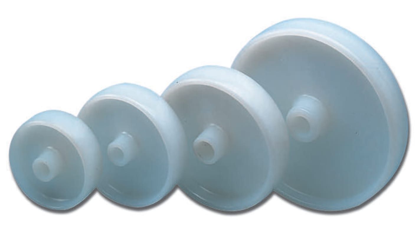 LAG White Polyamide Hygienic, Low Rolling Resistance, Non-Marking Trolley Wheel, 1200kg