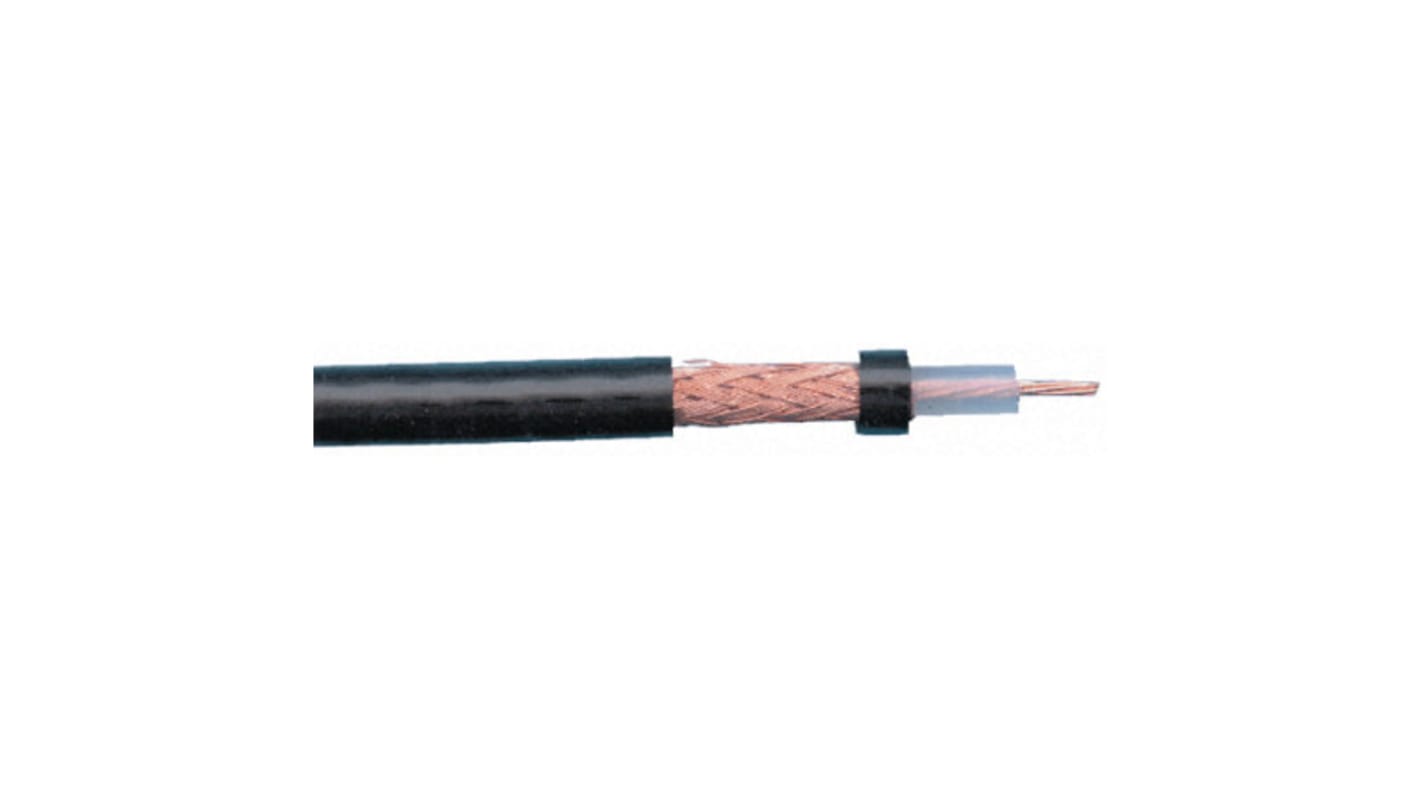 Câble coaxial RS PRO, URM76, 500m, Noir