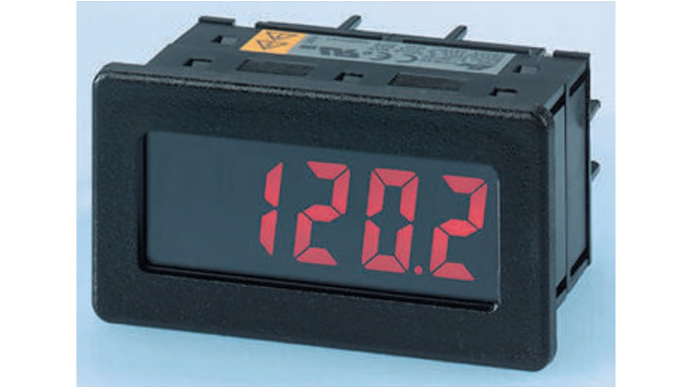 Red Lion LCD Digital Panel Ammeter 3.5-Digits DC ±0.1 % 0°C to +60°C, 68 x 33 mm