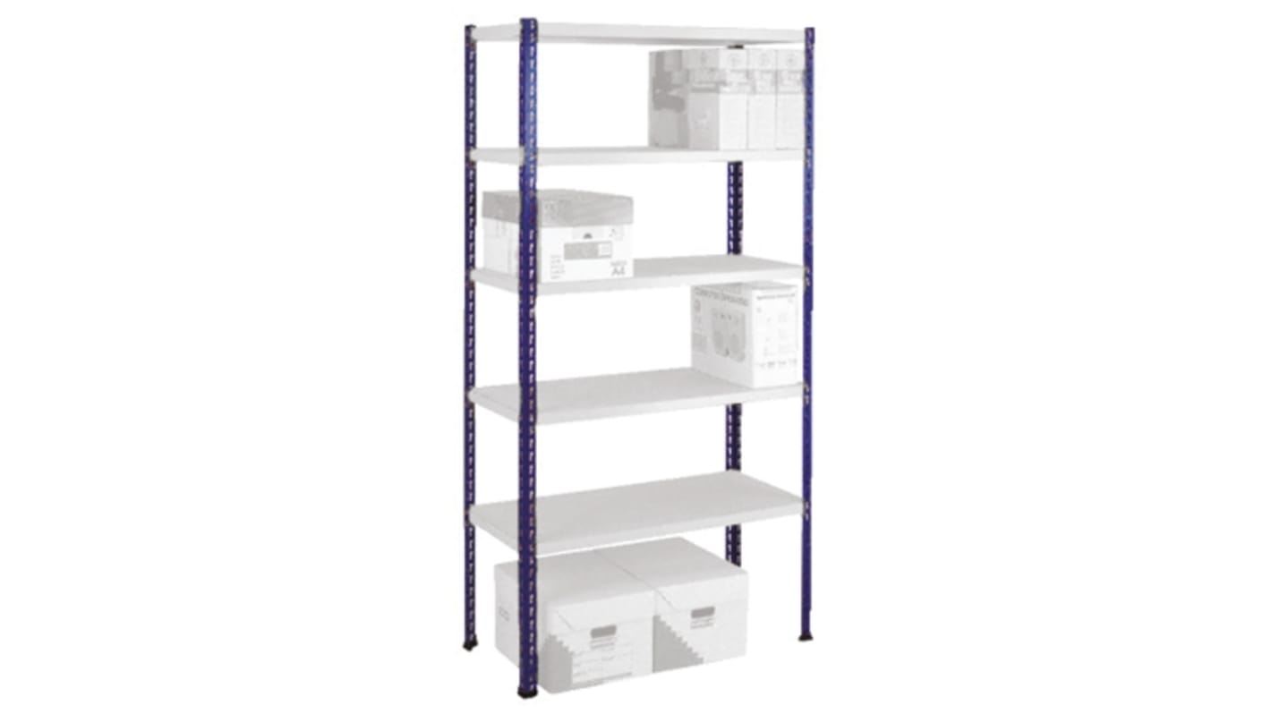 RS PRO Blue Steel Easi-Rack Shelving System, 1981mm, 375kg Load