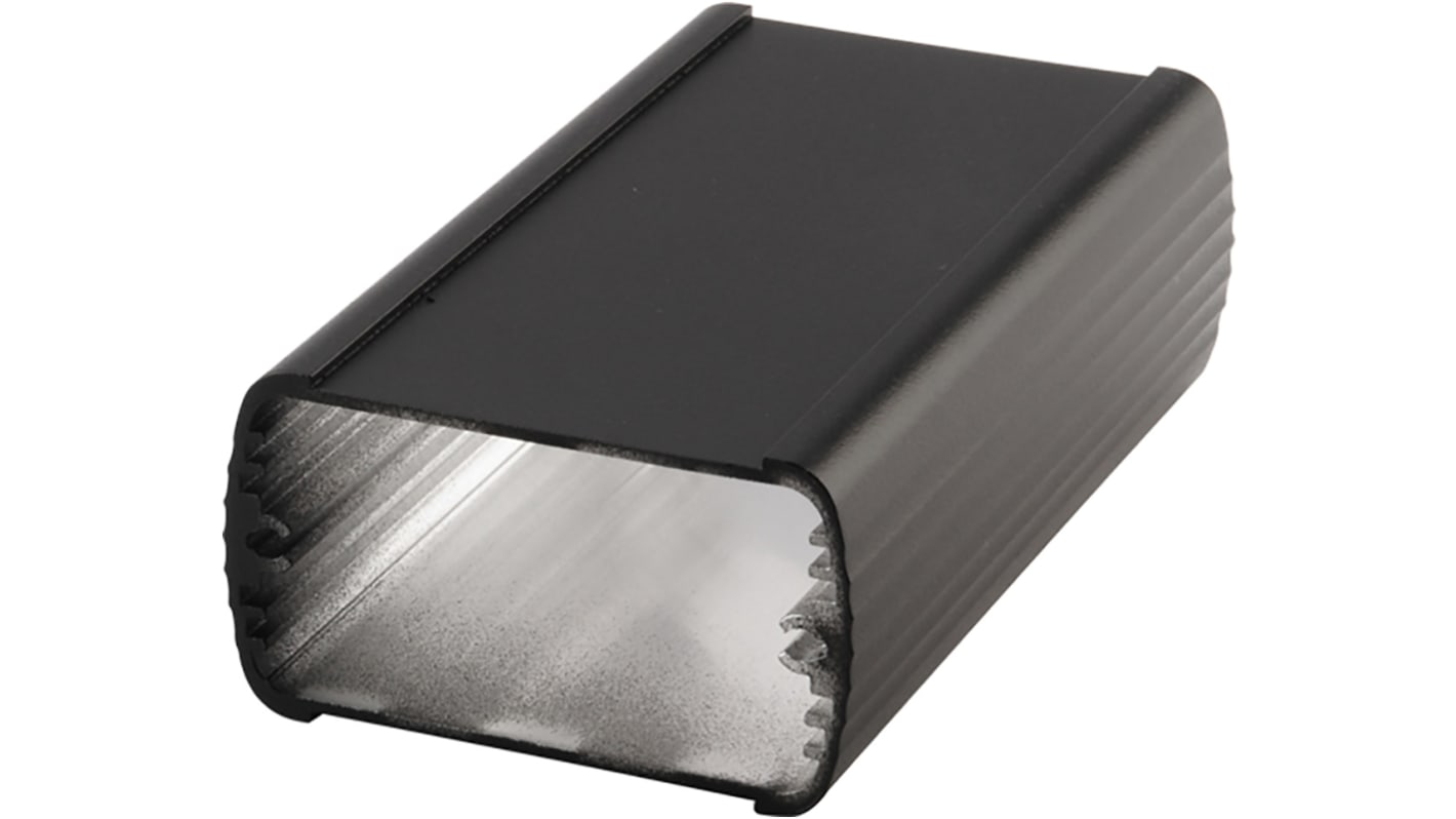 Bopla Serie Alubos Tragbares Gehäuse, Aluminium, B. 57 mm, L. 100 mm, H. 32 mm, Schwarz, IP65