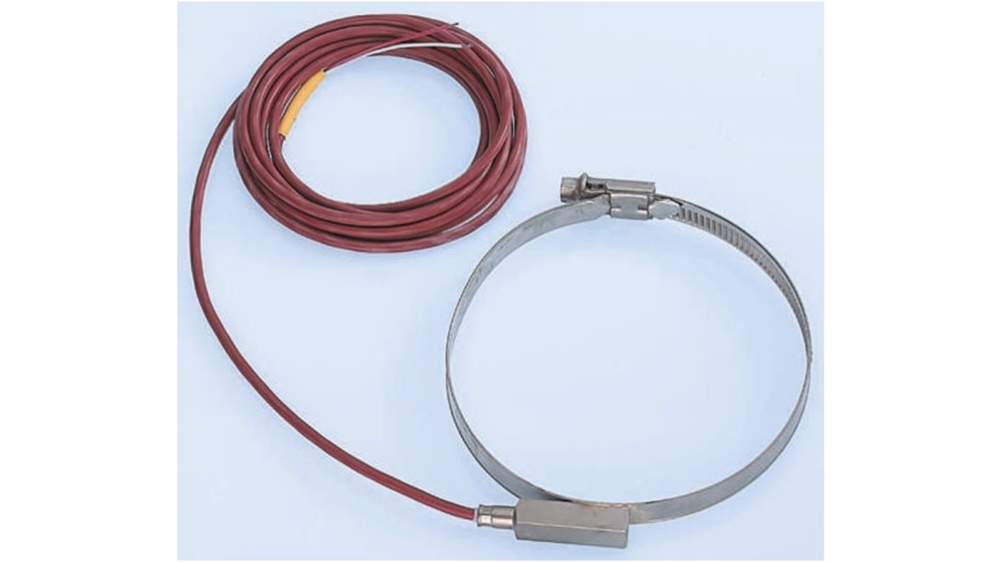 Electrotherm PT100 Streifensensor Widerstandsthermometer Ø 20 → 32mm, 0°C → +200°C, 2.5m Leitung