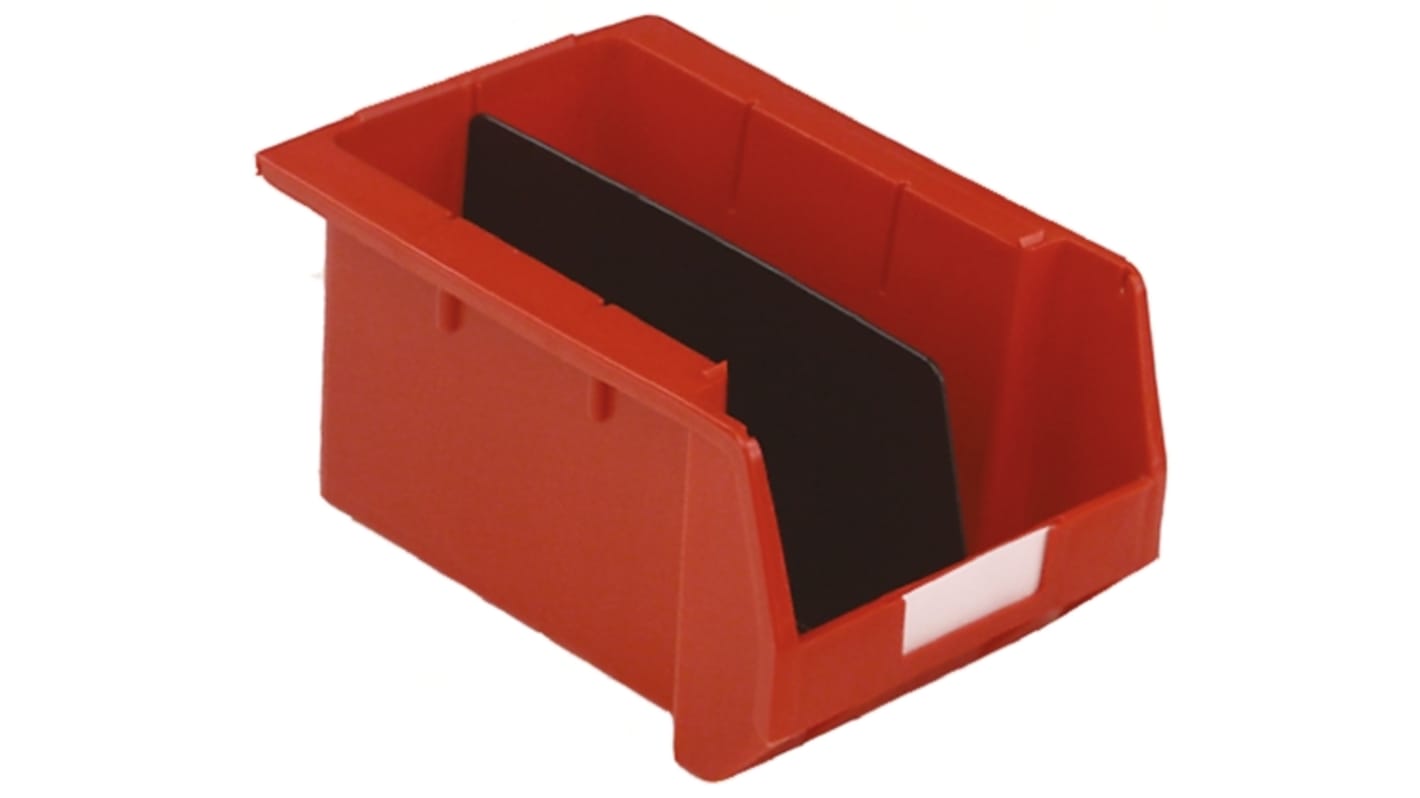 RS PRO PP Storage Bin, 180mm x 239mm, Red