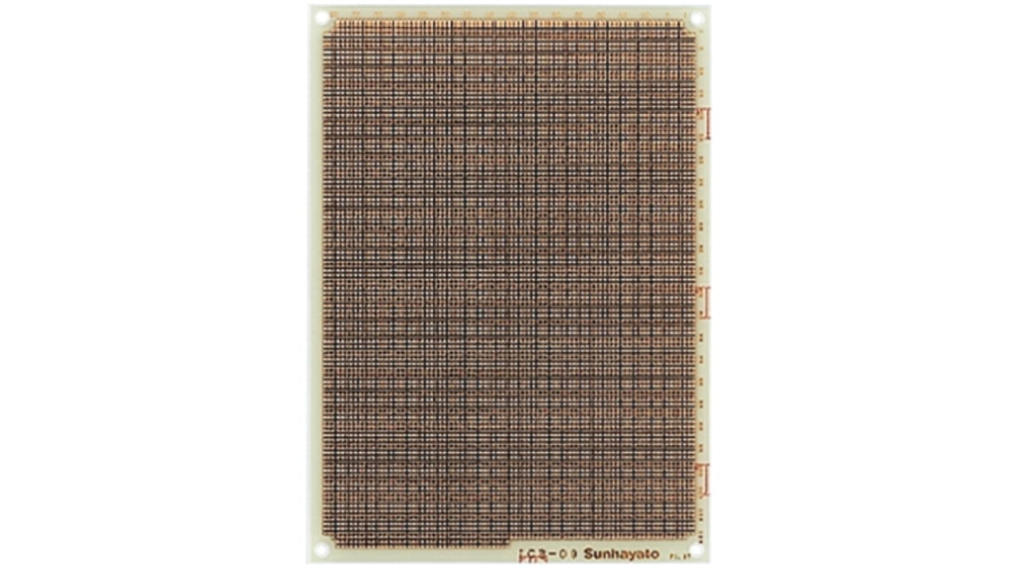 Sunhayato Double Sided Matrix Board FR4 0.75mm Holes, 1.27 x 1.27mm Pitch, 160 x 115 x 1.6mm