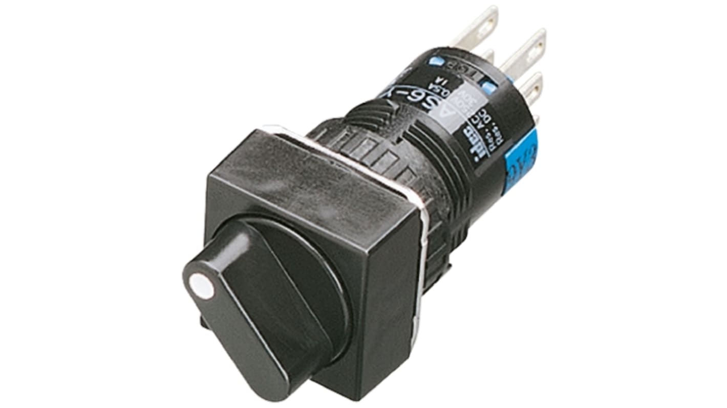 Interruptor giratorio, 3 vías, 250V ac/dc, IP40, IP65