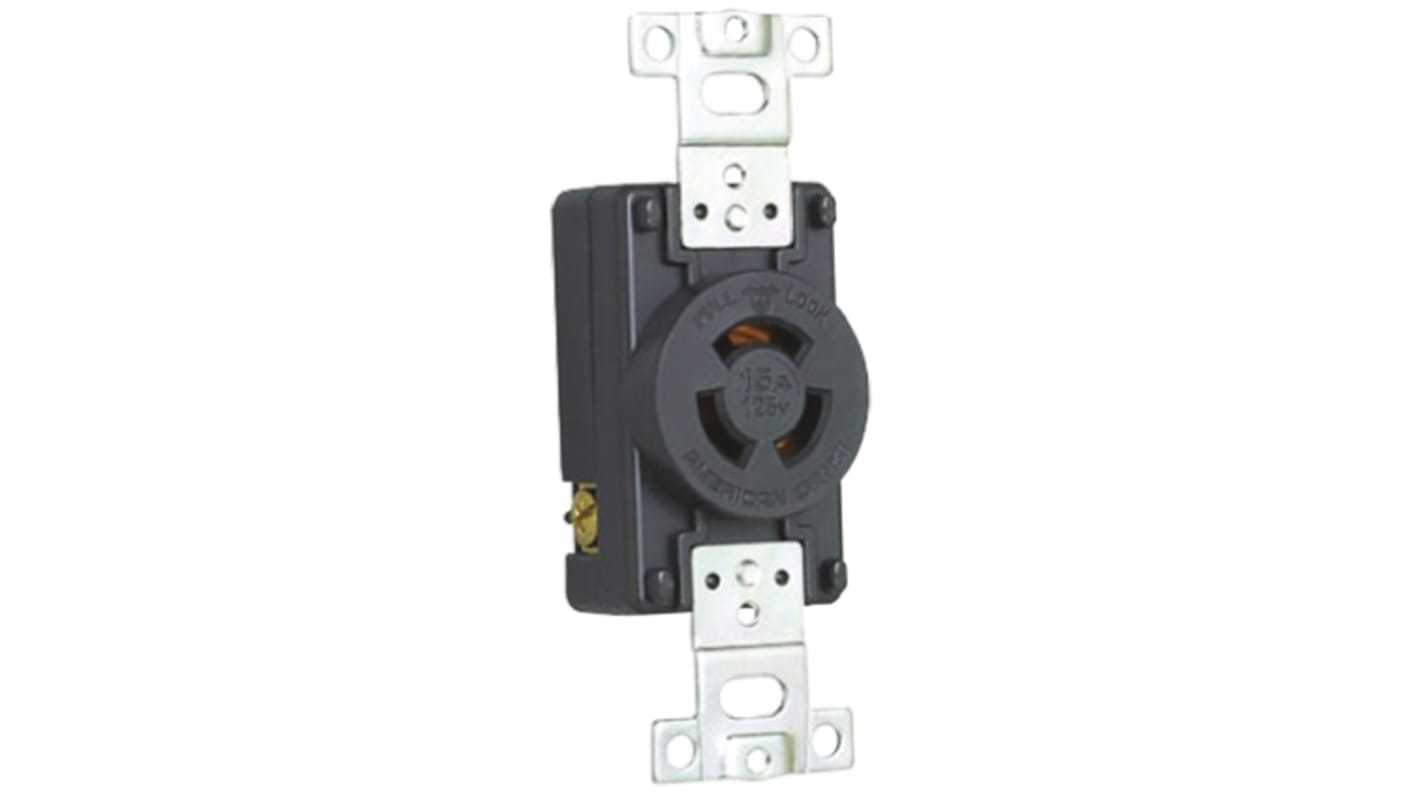 Japanese Mains Connector, 15A, Cable Mount, 125 V ac