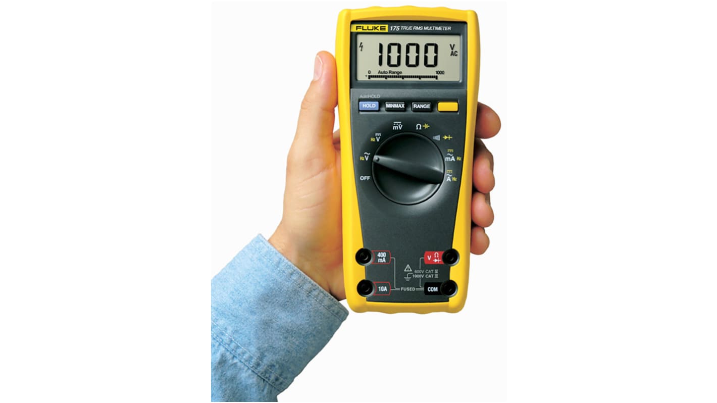 FLUKE 175 Fluke 175 Handheld Digital Multimeter, True RMS, 10A ac Max